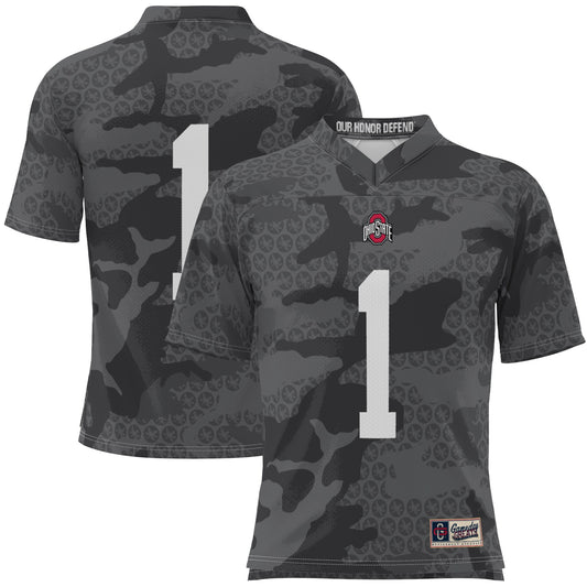 #1 Ohio State Buckeyes GameDay Greats Camo Football Jersey - Black | Stitched College Jersey TJS75283