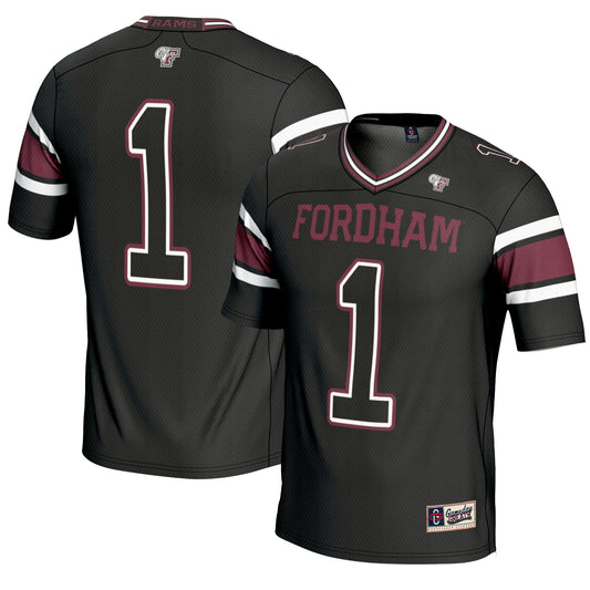 #1 Fordham Rams GameDay Greats Endzone Football Jersey - Black | Stitched College Jersey TJS75467