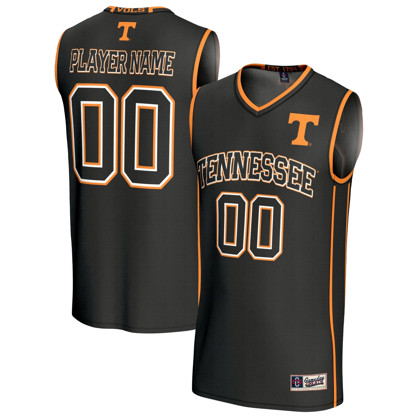 Tennessee Volunteers GameDay Greats Unisex Lightweight Collegiate Men's Basketball Pick-A-Player Fashion Jersey - Black | Stitched College Jersey TJS75485