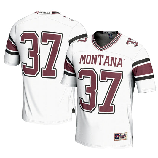 #37 Montana Grizzlies GameDay Greats Football Jersey - White | Stitched College Jersey TJS75363