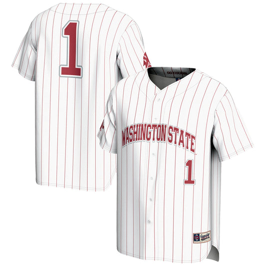 #1 Washington State Cougars GameDay Greats Lightweight Baseball Jersey - White | Stitched College Jersey TJS75489