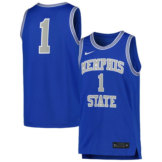 Memphis Tigers Replica Basketball Jersey - Royal | Stitched College Jersey TJS75117