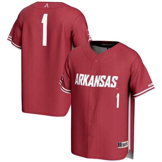 #1 Arkansas Razorbacks GameDay Greats Lightweight Baseball Jersey - Cardinal | Stitched College Jersey TJS75077