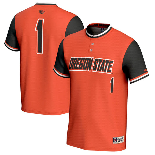 #1 Oregon State Beavers GameDay Greats Unisex Softball Fashion Jersey - Orange | Stitched College Jersey TJS75075