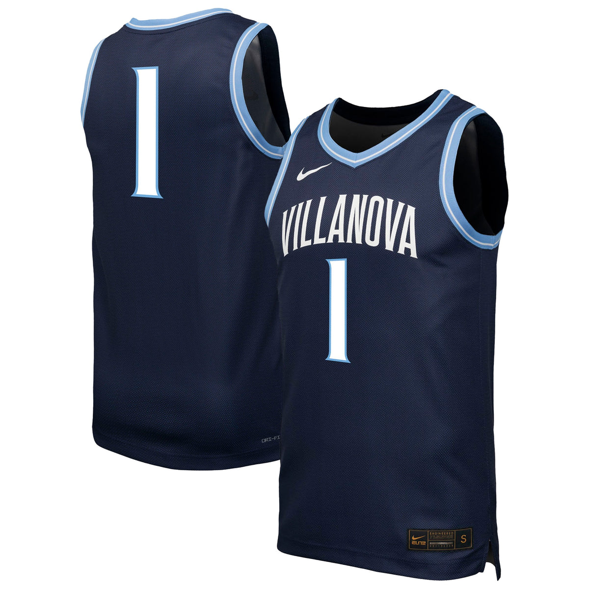 Villanova Wildcats #1 Replica Basketball Jersey - Navy | Stitched College Jersey TJS75026