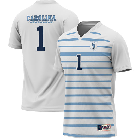 #1 North Carolina Tar Heels GameDay Greats Lightweight Soccer Fashion Jersey - White | Stitched College Jersey TJS75070