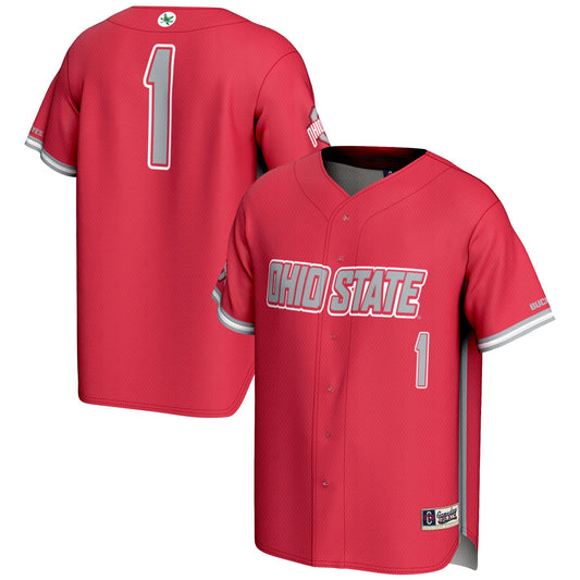 #1 Ohio State Buckeyes GameDay Greats Lightweight Baseball Jersey - Scarlet | Stitched College Jersey TJS75107