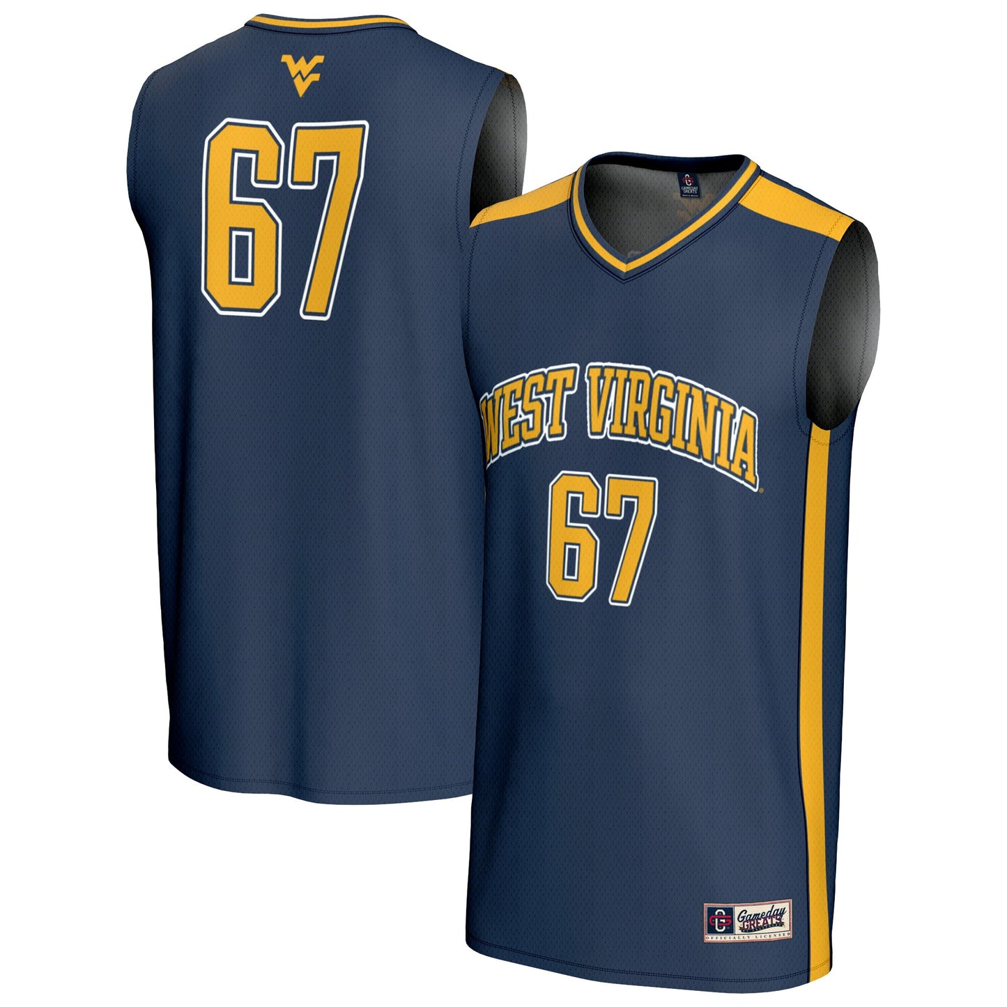 #67 West Virginia Mountaineers GameDay Greats Unisex Lightweight Basketball Jersey - Navy | Stitched College Jersey TJS75082