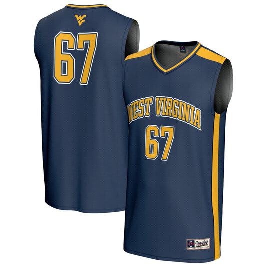 #67 West Virginia Mountaineers GameDay Greats Unisex Lightweight Basketball Jersey - Navy | Stitched College Jersey TJS75082