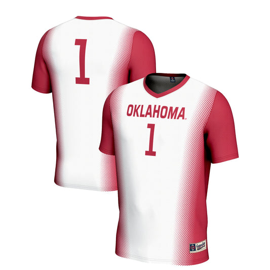 #1 Oklahoma Sooners GameDay Greats Unisex Lightweight Women's Soccer Jersey - White | Stitched College Jersey TJS75156