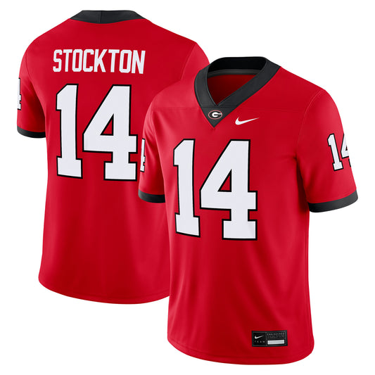Gunner Stockton Georgia Bulldogs Home Football Game Jersey - Red | Stitched College Jersey TJS75286