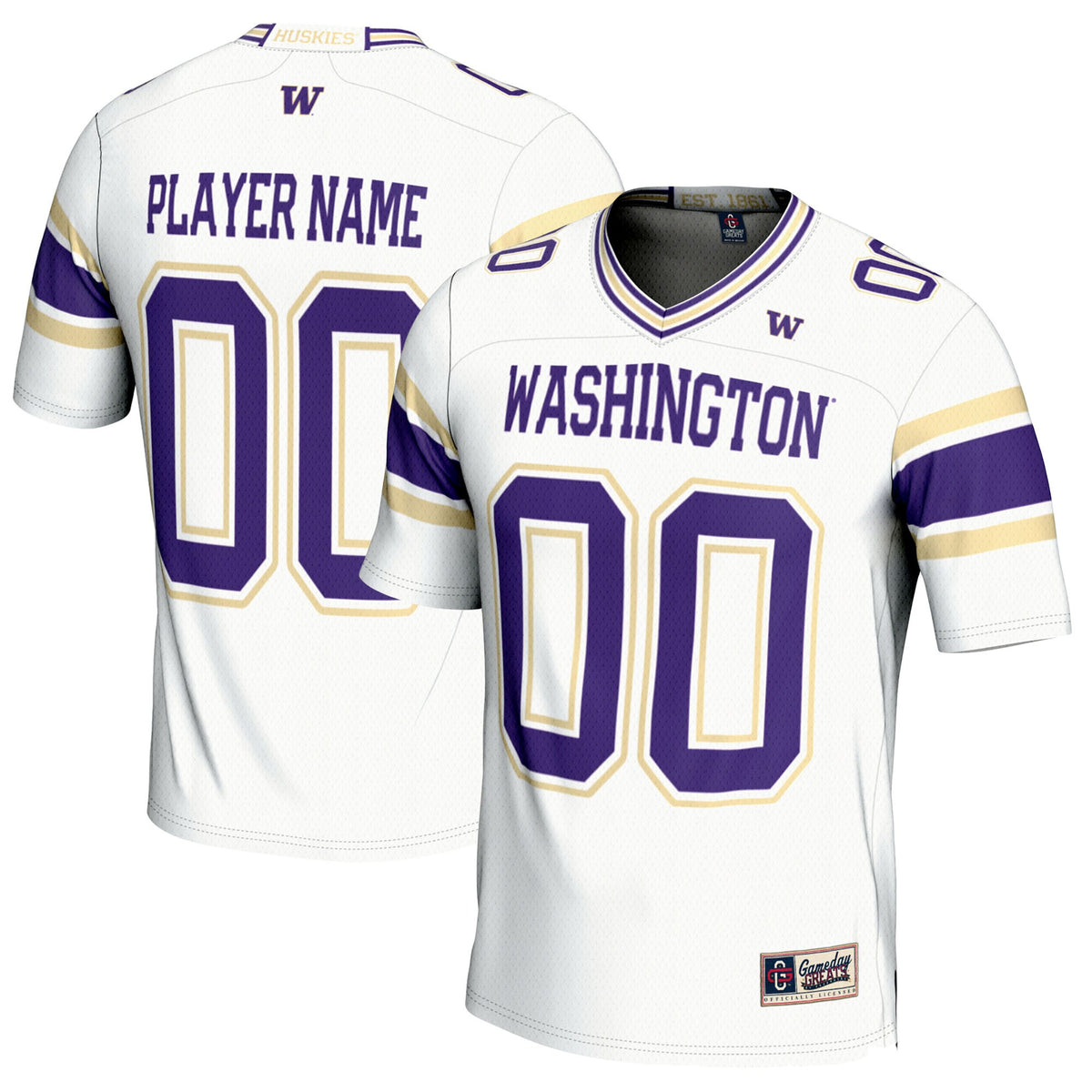 Washington Huskies GameDay Greats Pick-A-Player Football Jersey - White | Stitched College Jersey TJS75228