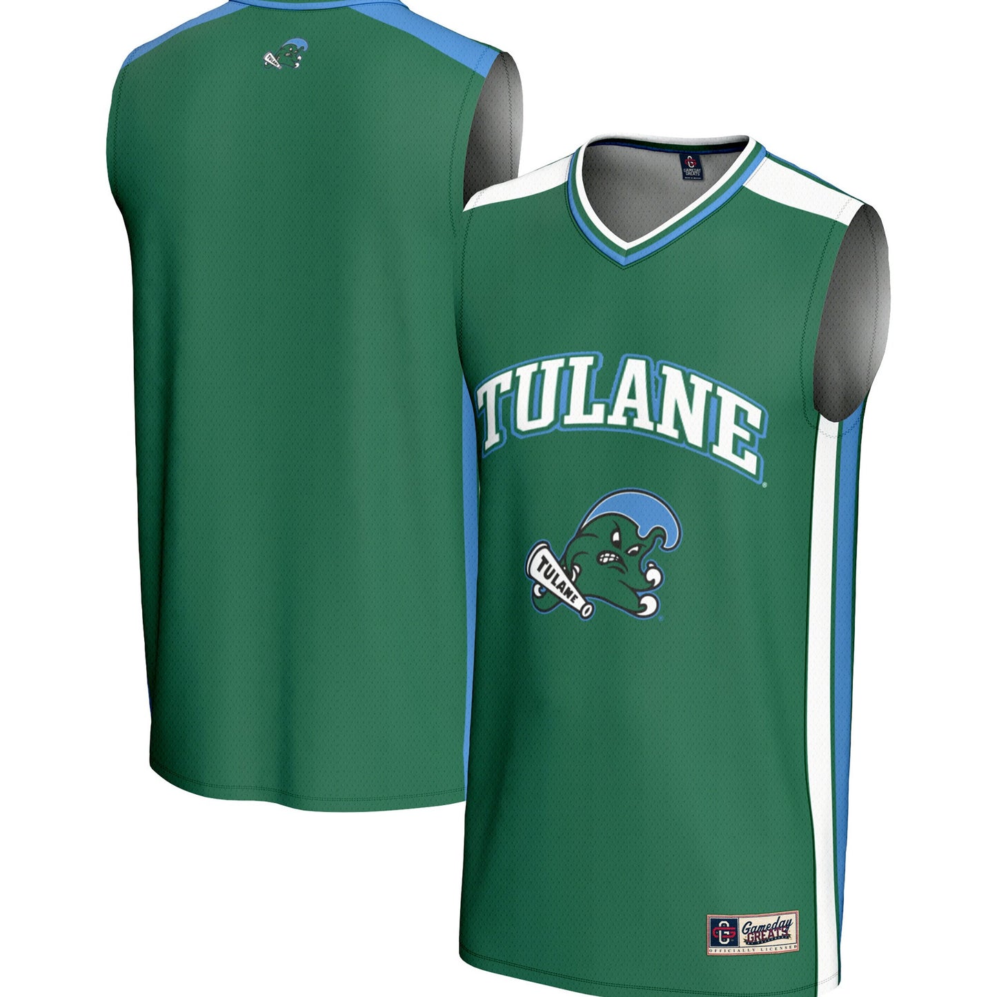 Tulane Green Wave GameDay Greats Spirit Basketball Jersey - Green | Stitched College Jersey TJS75227