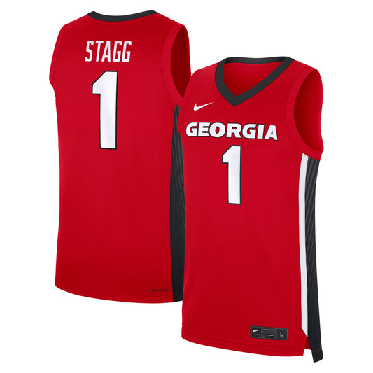 Kareem Stagg Georgia Bulldogs Men's Basketball Replica Jersey - Red | Stitched College Jersey TJS75292