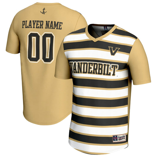 Vanderbilt Commodores GameDay Greats Unisex Pick-A-Player Collegiate Women's Soccer Lightweight Fashion Jersey - Gold/Black | Stitched College Jersey TJS75289