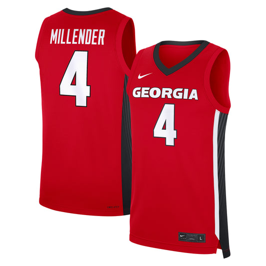 Marcus Millender Georgia Bulldogs Men's Basketball Replica Jersey - Red | Stitched College Jersey TJS75196