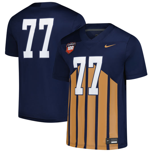 #77 Illinois Fighting Illini Untouchable Replica Football Jersey - Navy | Stitched College Jersey TJS75268