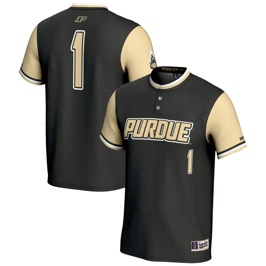 #1 Purdue Boilermakers GameDay Greats Lightweight Softball Jersey - Gold | Stitched College Jersey TJS75272