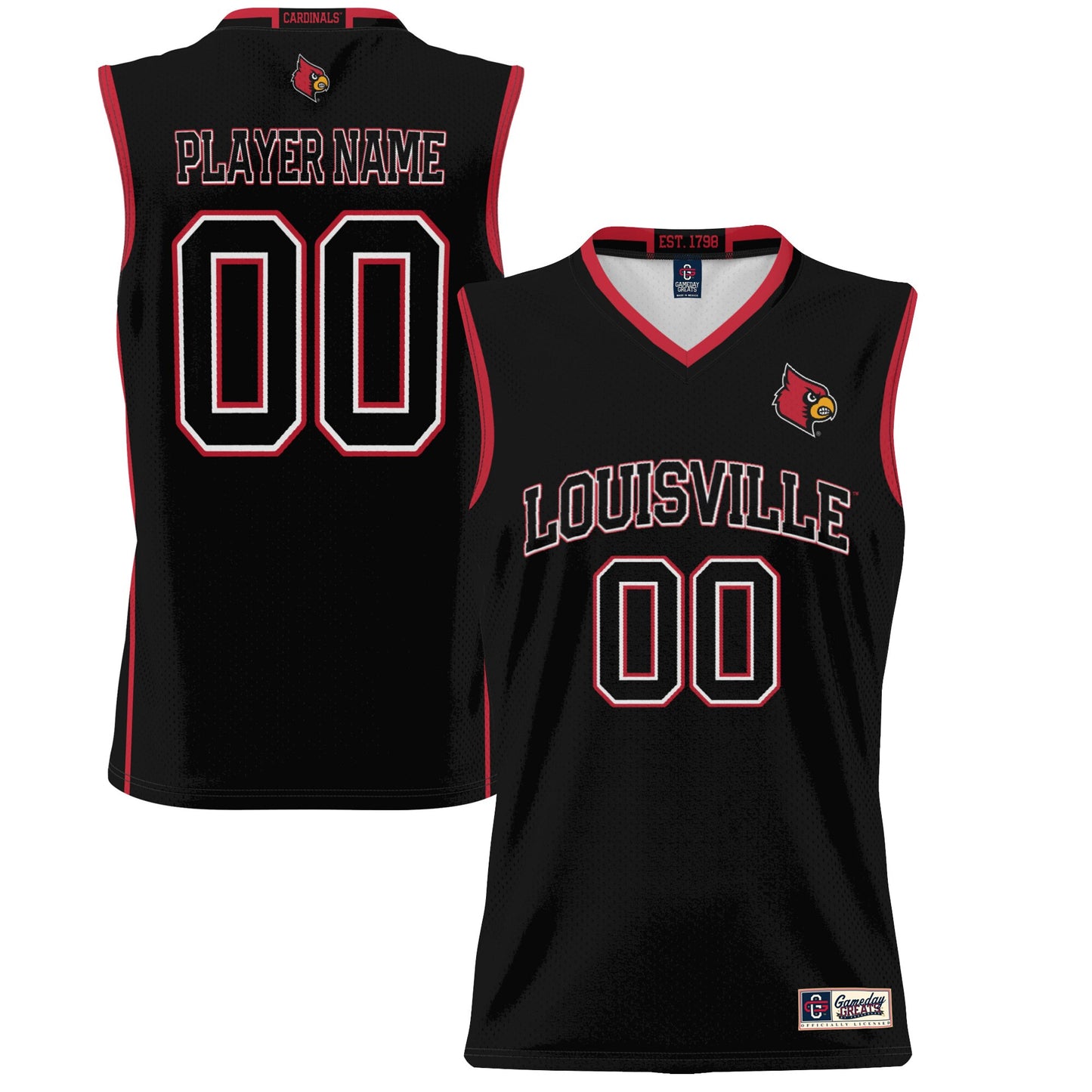 Louisville Cardinals GameDay Greats Unisex Lightweight Pick-A-Player Women's Basketball Jersey - Black | Stitched College Jersey TJS75316