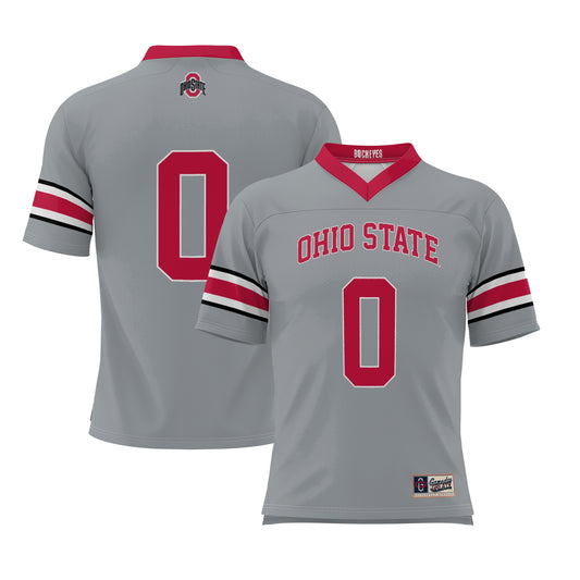 #0 Ohio State Buckeyes GameDay Greats Lightweight Lacrosse Jersey - Gray | Stitched College Jersey TJS75140
