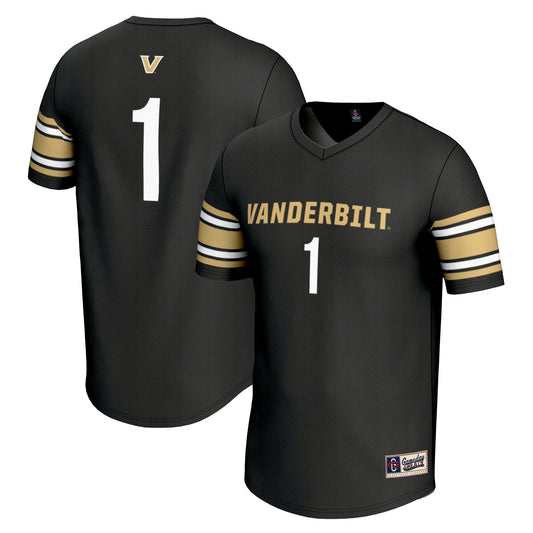 #1 Vanderbilt Commodores GameDay Greats Unisex Lightweight Lacrosse Jersey - Black | Stitched College Jersey TJS75302
