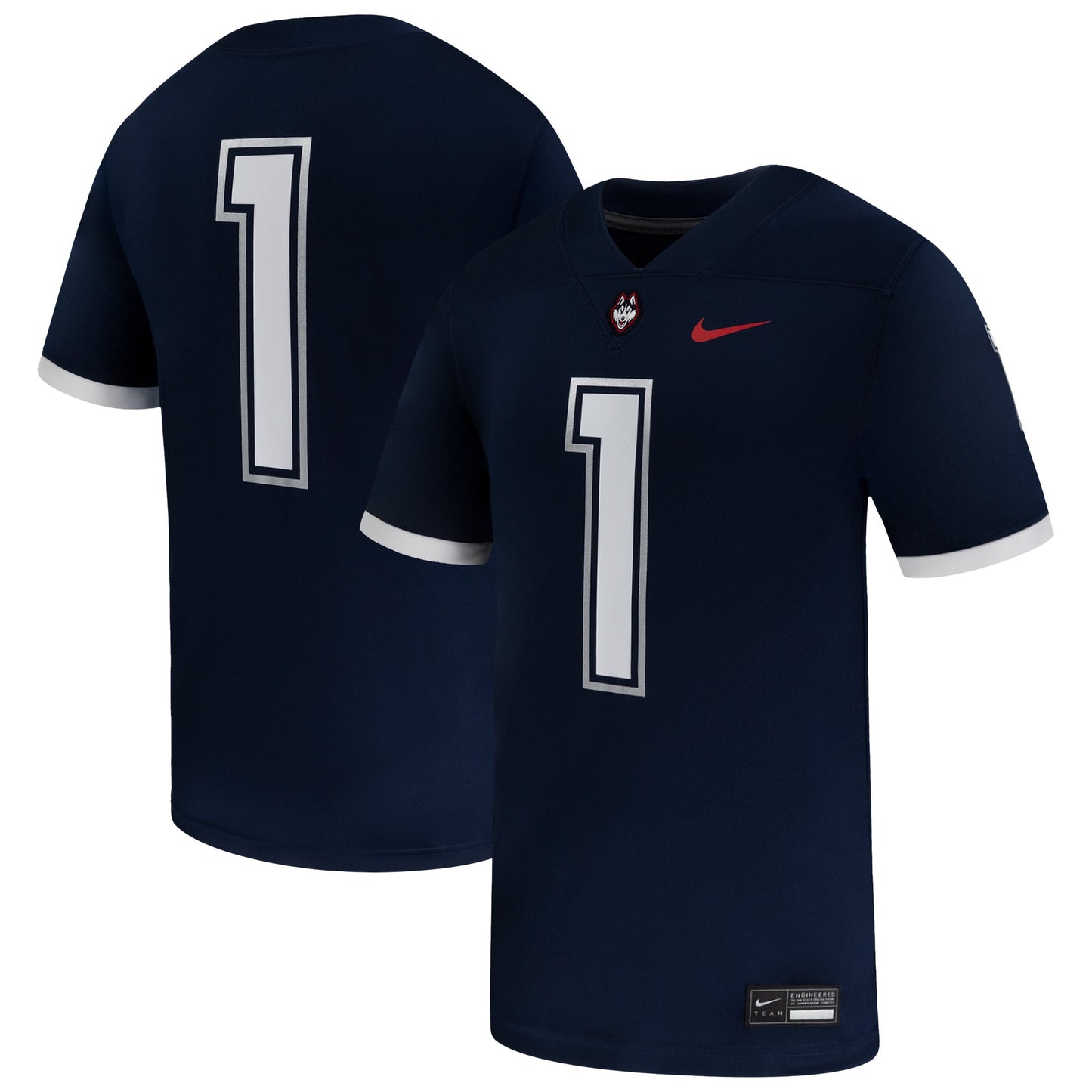 #1 UConn Huskies Game Football Jersey - Navy | Stitched College Jersey TJS75145