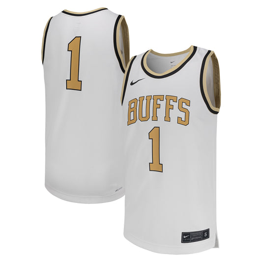 #1 Colorado Buffaloes Replica Basketball Jersey - White | Stitched College Jersey TJS75149