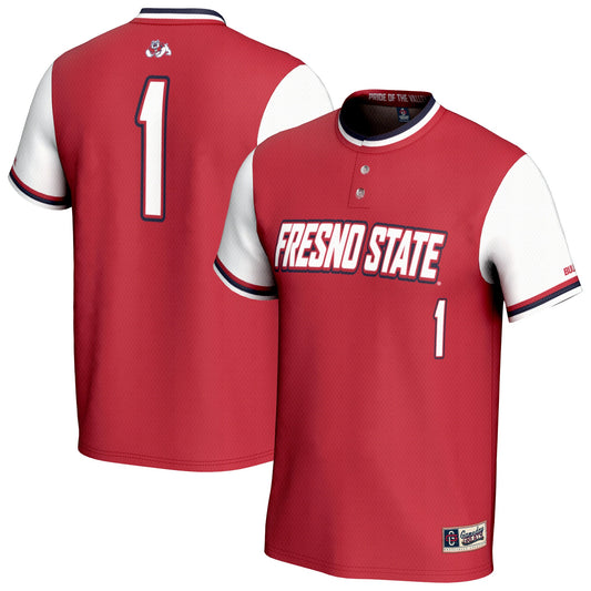 Fresno State Bulldogs GameDay Greats Unisex Lightweight Softball Fashion Jersey - Red | Stitched College Jersey TJS75220