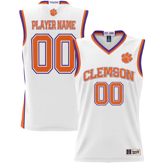 Clemson Tigers GameDay Greats Unisex Lightweight Pick-A-Player Women's Basketball Jersey - White | Stitched College Jersey TJS75597