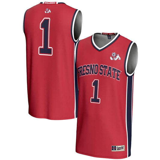 #1 Fresno State Bulldogs GameDay Greats Unisex Lightweight Basketball Jersey - Red | Stitched College Jersey TJS75423