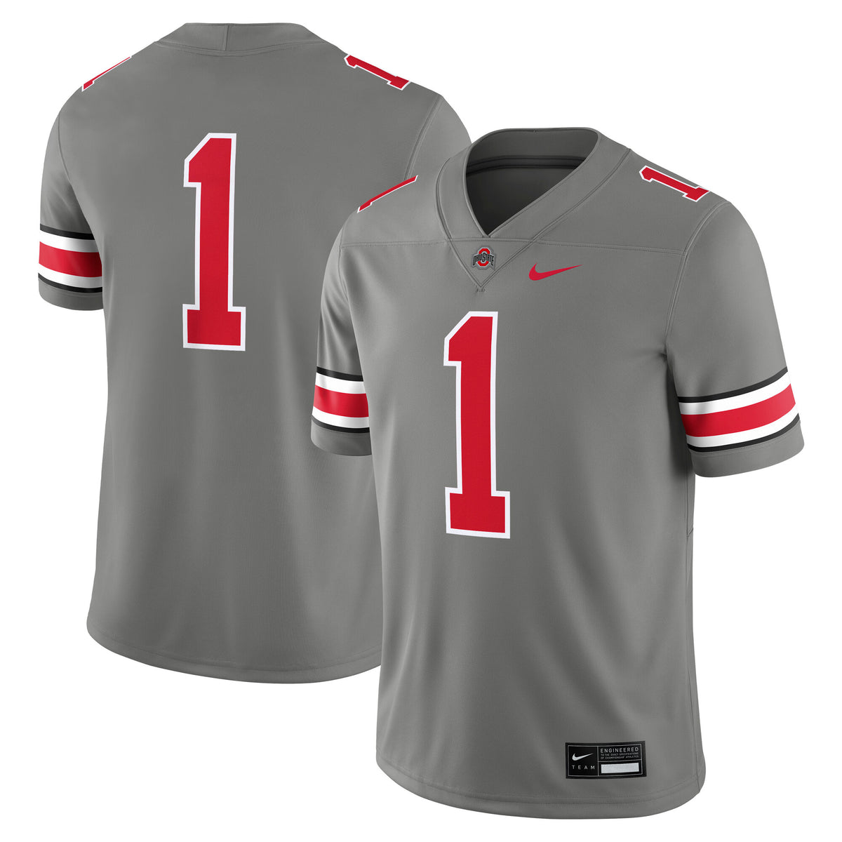 #1 Ohio State Buckeyes Alternate Game Jersey - Steel | Stitched College Jersey TJS75390