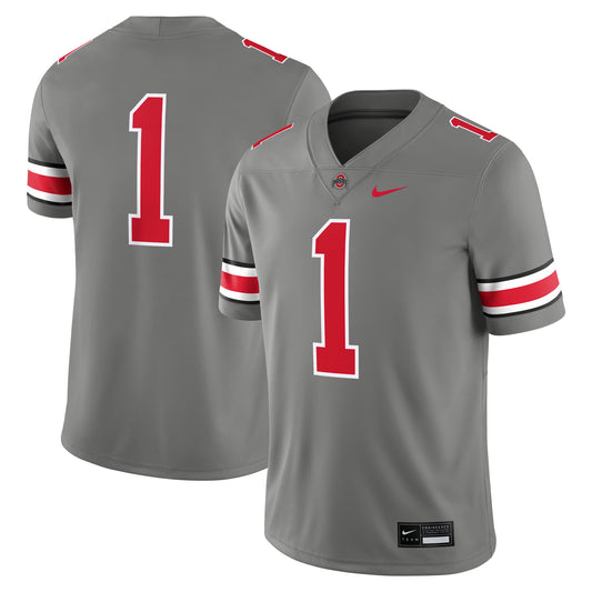 #1 Ohio State Buckeyes Alternate Game Jersey - Steel | Stitched College Jersey TJS75390