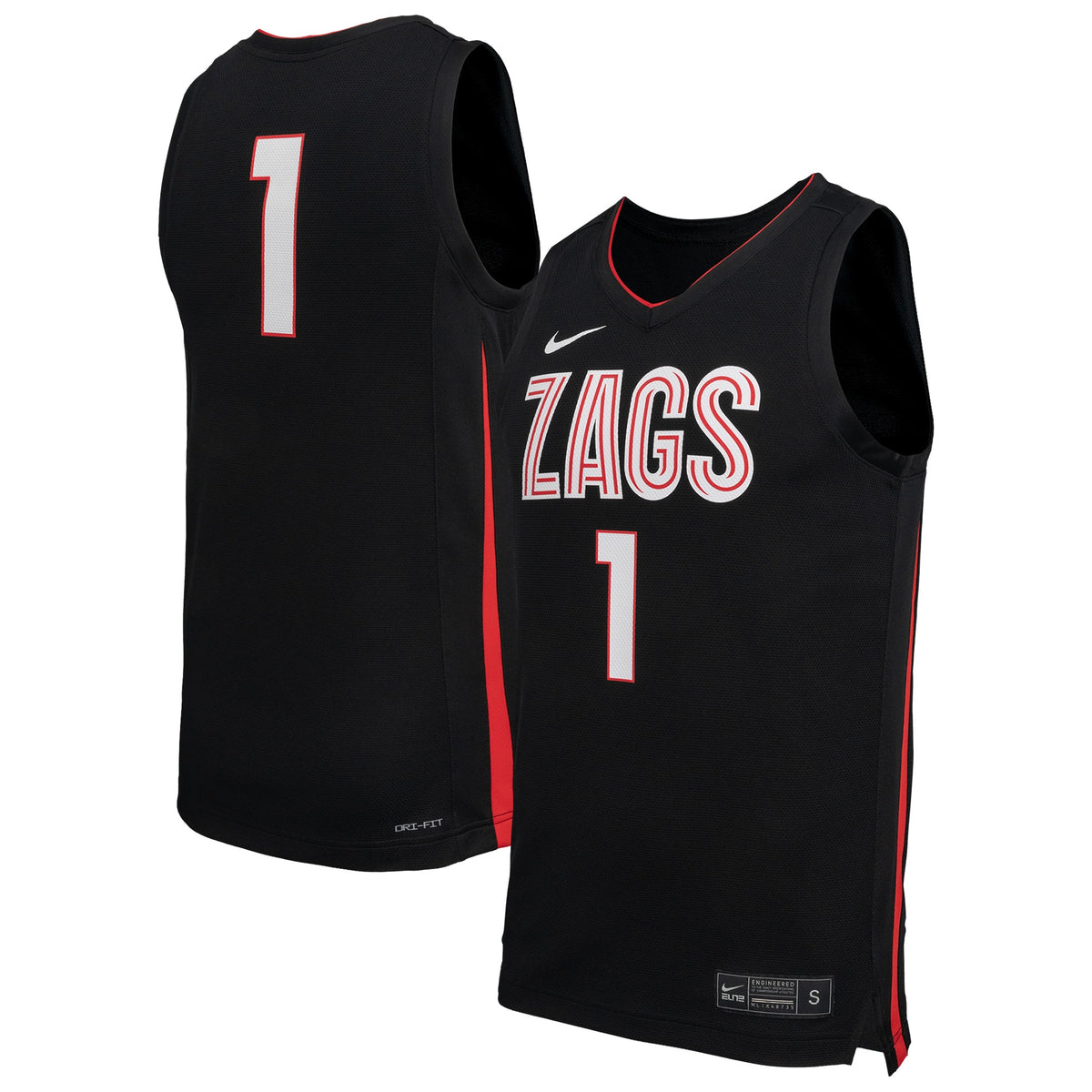 Gonzaga Bulldogs Replica Basketball Jersey - Black | Stitched College Jersey TJS75568