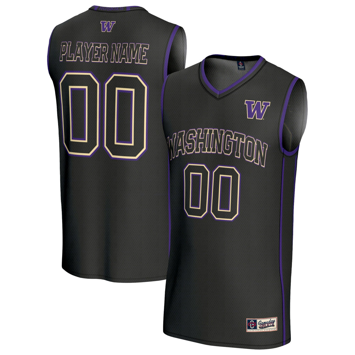 Washington Huskies GameDay Greats Unisex Lightweight Collegiate Men's Basketball Pick-A-Player Fashion Jersey - Black | Stitched College Jersey TJS75580