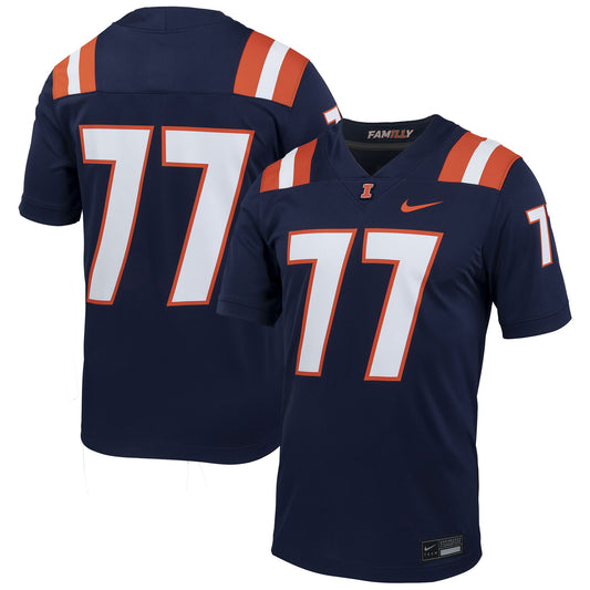 #77 Illinois Fighting Illini Untouchable Football Jersey � Navy | Stitched College Jersey TJS75396