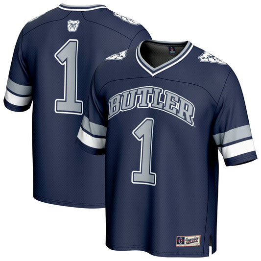 #1 Butler Bulldogs GameDay Greats Lightweight Collegiate Football Fashion Jersey - Navy | Stitched College Jersey TJS75549