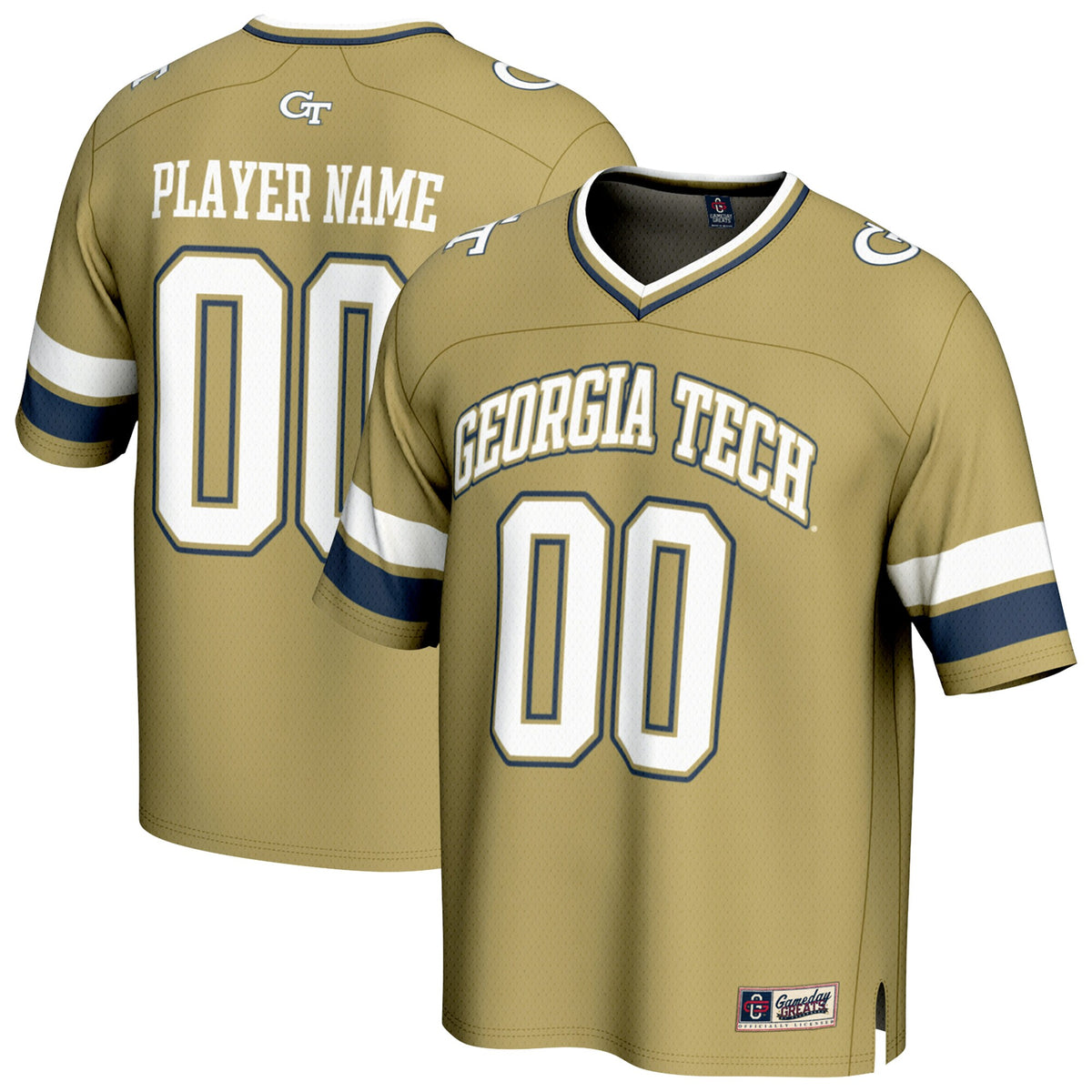 Georgia Tech Yellow Jackets GameDay Greats Unisex Pick-A-Player Football Fashion Jersey - Gold | Stitched College Jersey TJS75479