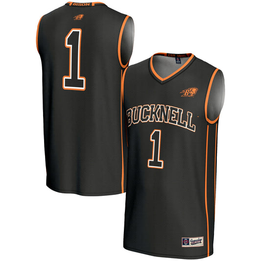 #1 Bucknell Bison GameDay Greats Lightweight Basketball Fashion Jersey - Black | Stitched College Jersey TJS75622