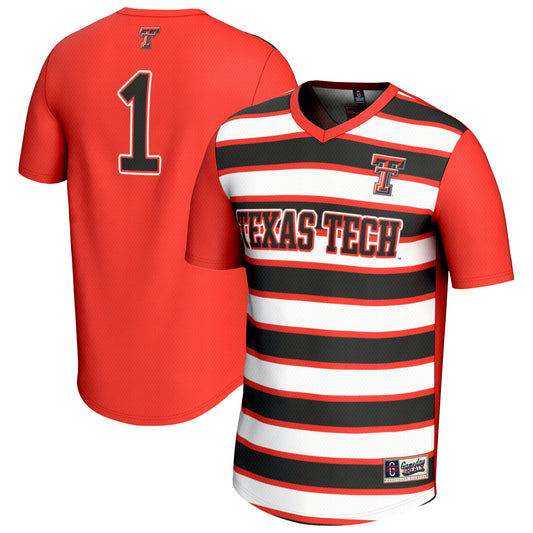 #1 Texas Tech Red Raiders GameDay Greats Unisex Lightweight Soccer Fashion Jersey - Red | Stitched College Jersey TJS75609
