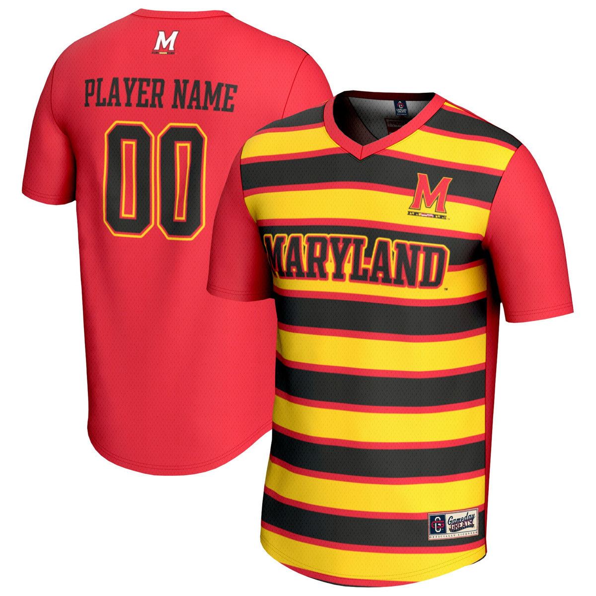 Maryland Terrapins GameDay Greats Unisex Pick-A-Player Collegiate Women's Soccer Lightweight Fashion Jersey - Red | Stitched College Jersey TJS75453