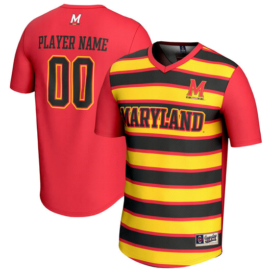 Maryland Terrapins GameDay Greats Unisex Pick-A-Player Collegiate Women's Soccer Lightweight Fashion Jersey - Red | Stitched College Jersey TJS75453