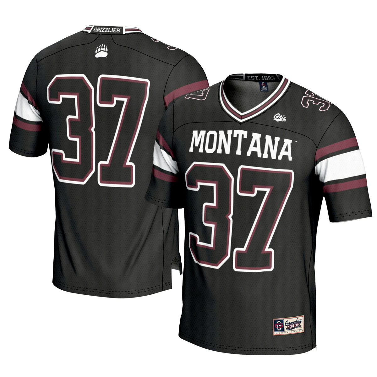 #37 Montana Grizzlies GameDay Greats Football Jersey � Black | Stitched College Jersey TJS75401