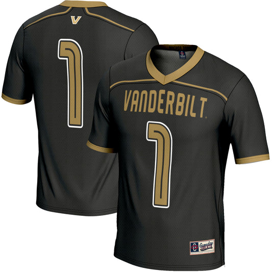 #1 Vanderbilt Commodores GameDay Greats Lightweight Men's Lacrosse Jersey - Black | Stitched College Jersey TJS75383
