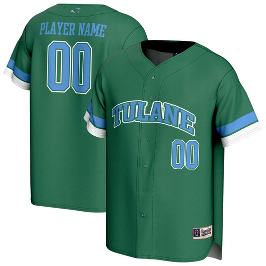 Tulane Green Wave GameDay Greats Unisex Pick-A-Player Lightweight Baseball Jersey - Green | Stitched College Jersey TJS75601