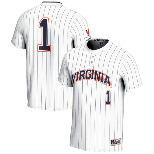 #1 Virginia Cavaliers GameDay Greats Unisex Lightweight Softball Jersey - White | Stitched College Jersey TJS75491
