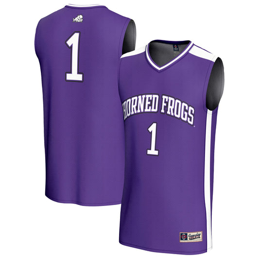#1 TCU Horned Frogs GameDay Greats Unisex Lightweight Collegiate Basketball Fashion Jersey - Purple | Stitched College Jersey TJS75361