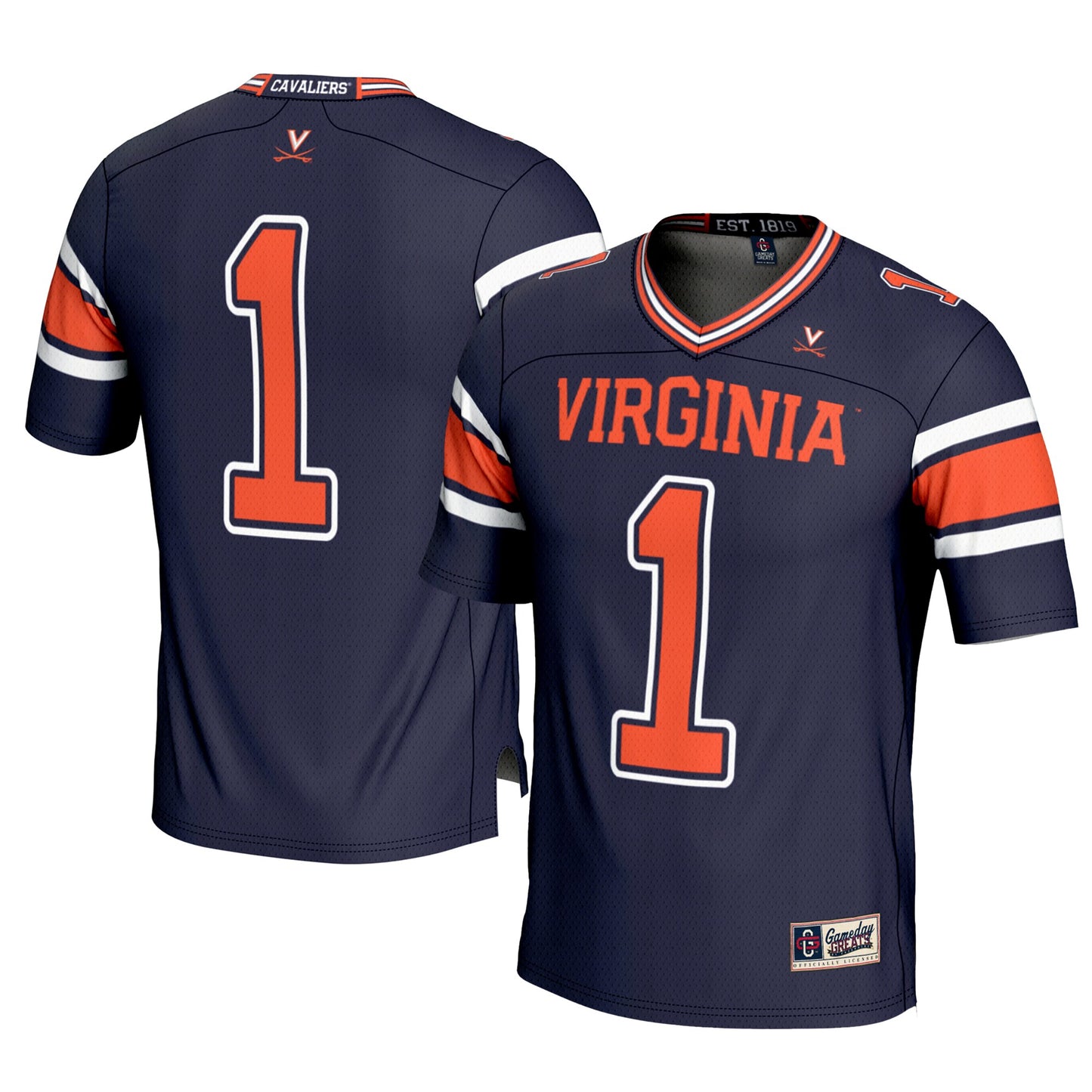 #1 Virginia Cavaliers GameDay Greats Football Jersey � Navy | Stitched College Jersey TJS75487