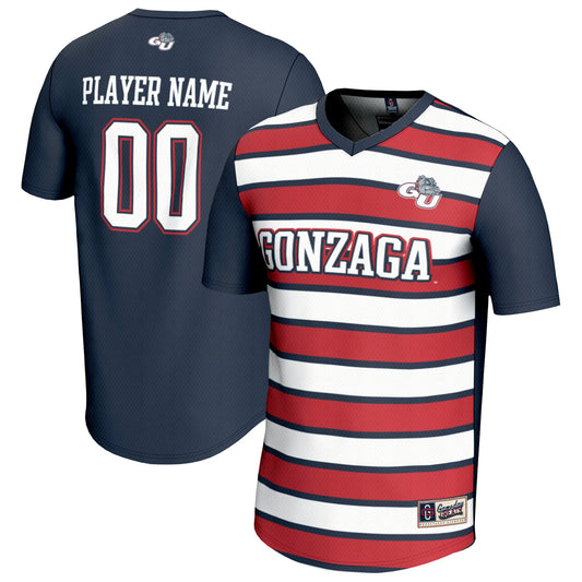 Gonzaga Bulldogs GameDay Greats Unisex Pick-A-Player Collegiate Women's Soccer Lightweight Fashion Jersey - Navy/Red | Stitched College Jersey TJS75552