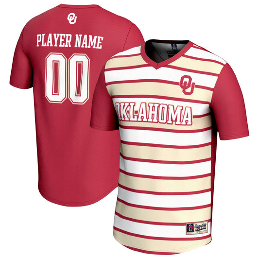 Oklahoma Sooners GameDay Greats Unisex Pick-A-Player Collegiate Women's Soccer Lightweight Fashion Jersey - Crimson/Cream | Stitched College Jersey TJS75389