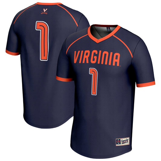 #1 Virginia Cavaliers GameDay Greats Unisex Lightweight Women's Lacrosse Fashion Jersey - Navy | Stitched College Jersey TJS75347